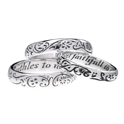 'Faithles to none, yet faithfull to one' English poesy ring