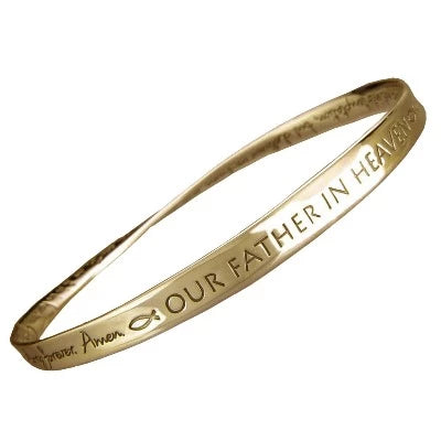 LORD'S PRAYER NIV Bracelet in Sterling Silver or 14K Yellow Gold