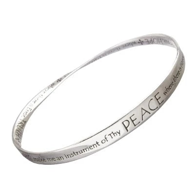 INSTRUMENT OF THY PEACE - ST. FRANCIS Sterling Silver or 14K Gold Bracelet