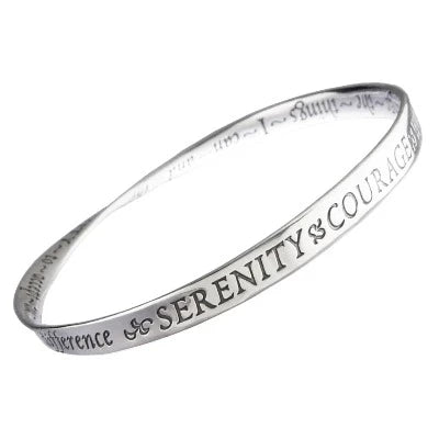 Serenity Prayer Sterling Silver or 14K Yellow Gold Bracelet
