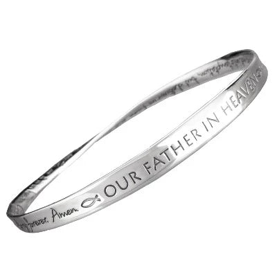 LORD'S PRAYER NIV Bracelet in Sterling Silver or 14K Yellow Gold