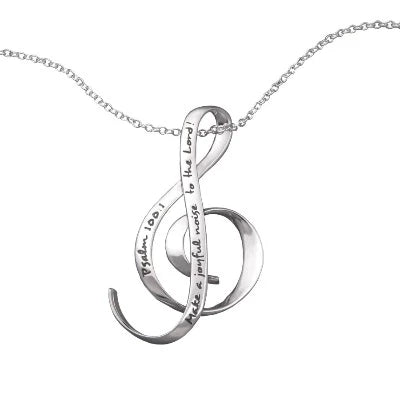 Make A Joyful Noise Sterling Silver or 14K Yellow Gold Necklace