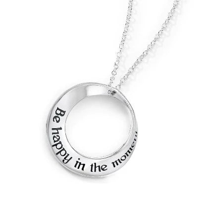 BE HAPPY IN THE MOMENT - MOTHER TERESA STERLING SILVER PENDANT