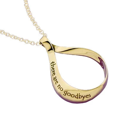 THERE ARE NO GOODBYES - GANDHI Pendant in Sterling Silver or Gold