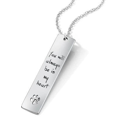 Silver top pet necklace
