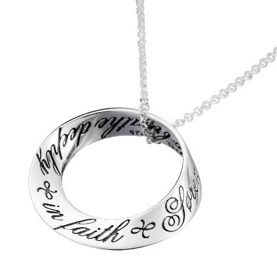 Breath Deeply In Faith Sterling Silver Necklace