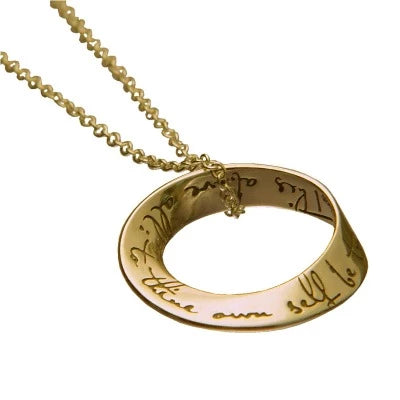 TO THINE OWN SELF BE TRUE - SHAKESPEARE Necklace in Sterling Silver or 14K Gold