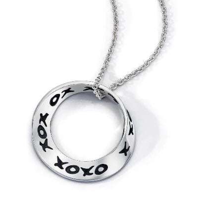 Hugs & Kisses Mini Sterling Silver Necklace and Earrings