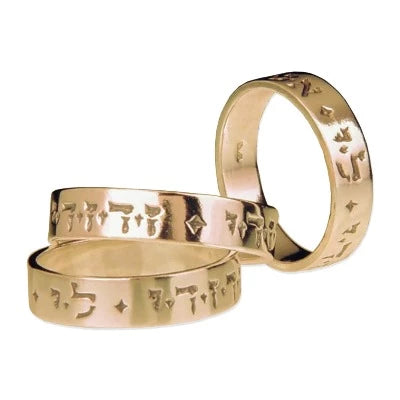 HEBREW: ANI L'DODI - SONG OF SOLOMON 6:3 Poesy Ring