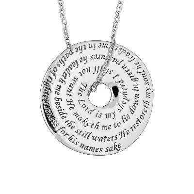 23rd Psalm Sterling Silver Necklace