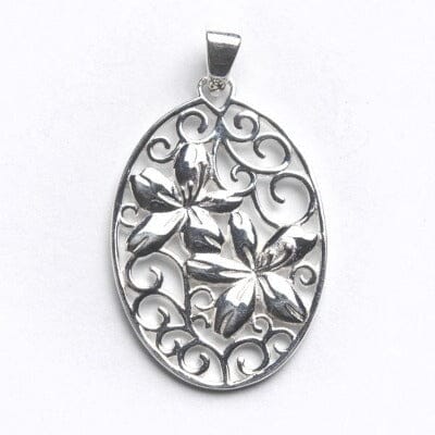 Southern Gates Azalea Pendant in Sterling Silver