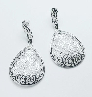 Southern Gates Teardrop Scroll Earrings
