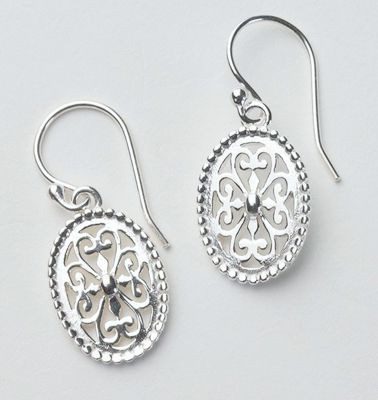 Southern Gates Collection Beaded Oval Earrings