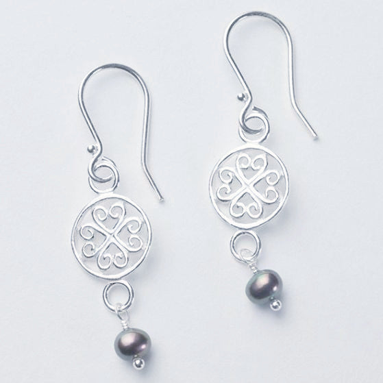 "Southern Gates" Earrings with Choice of Pearls.