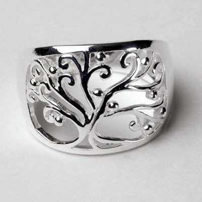 Tree of Life Ring in Silver from the "Southern Gate" Collection.