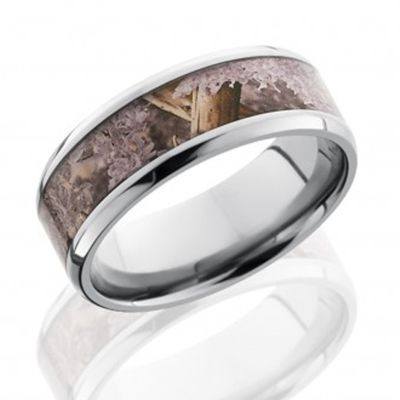 Men's Titanium Camo Rings ~ "King's Desert" Camouflage style