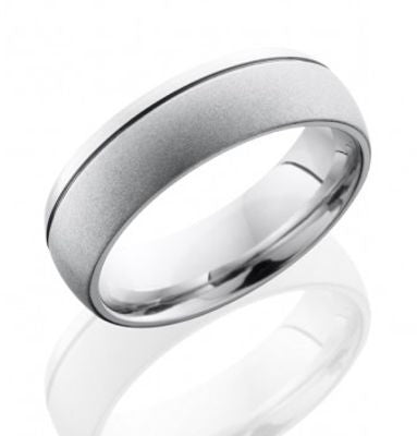 Cobalt Chrome Rings with an Off-Center Groove