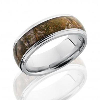 Cobalt Chrome Camouflage Rings with "King's Mountain Shadow" Inlay.
