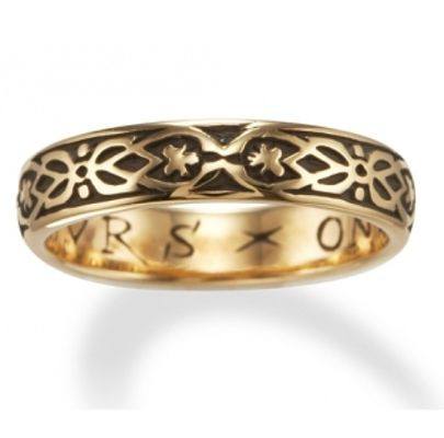 "Yours Onli" (French ~ "yours only") poesy ring in gold