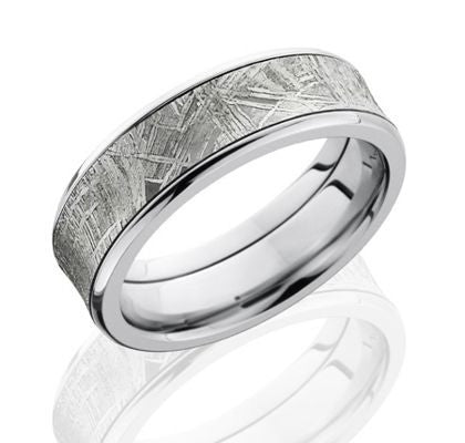 Cobalt Chrome Band with Meteorite Inlay
