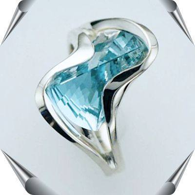 Strellman's Ring with Lighthouse Lens Cut Gemstones