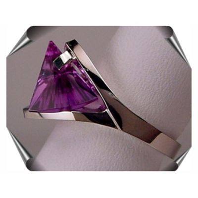 Lighthouse Cut Rings with Created Alexandrite