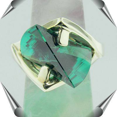 (regular size) A Selection of Lighthouse Lens Cut Rings in 14K Gold