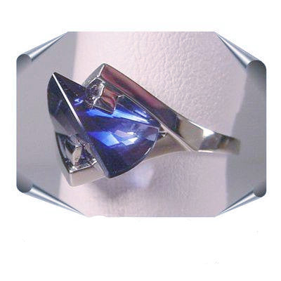 Sapphire Lighthouse Lens Cut Rings from the Strellman Jewelry Collection