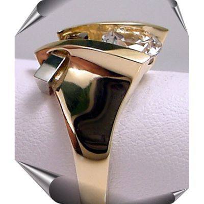 Two-Tone 14K Gold Gemstone Strellman's Ring