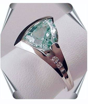 Created Spinel and Diamond Ring from the Strellman's Delta Collection
