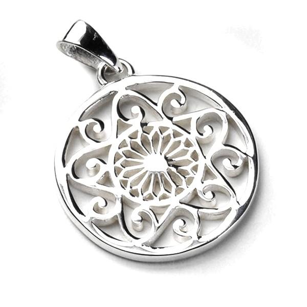 Southern Gates Cathedral and Scroll Pendant in Sterling Silver